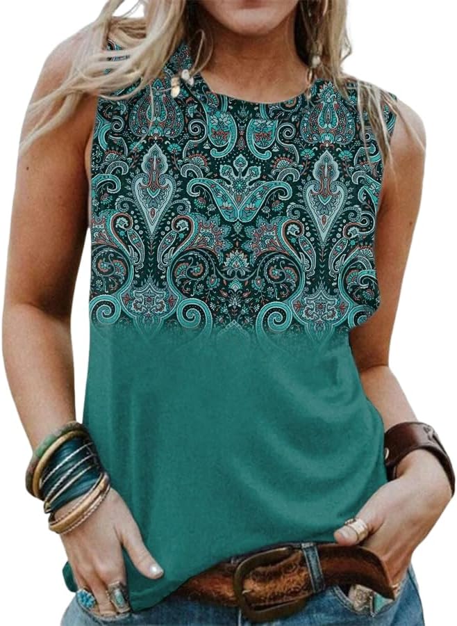 Women's Retro Western Graphic Print Comfort Short Sleeve T-Shirt Cowgirl Tshirt - Retro