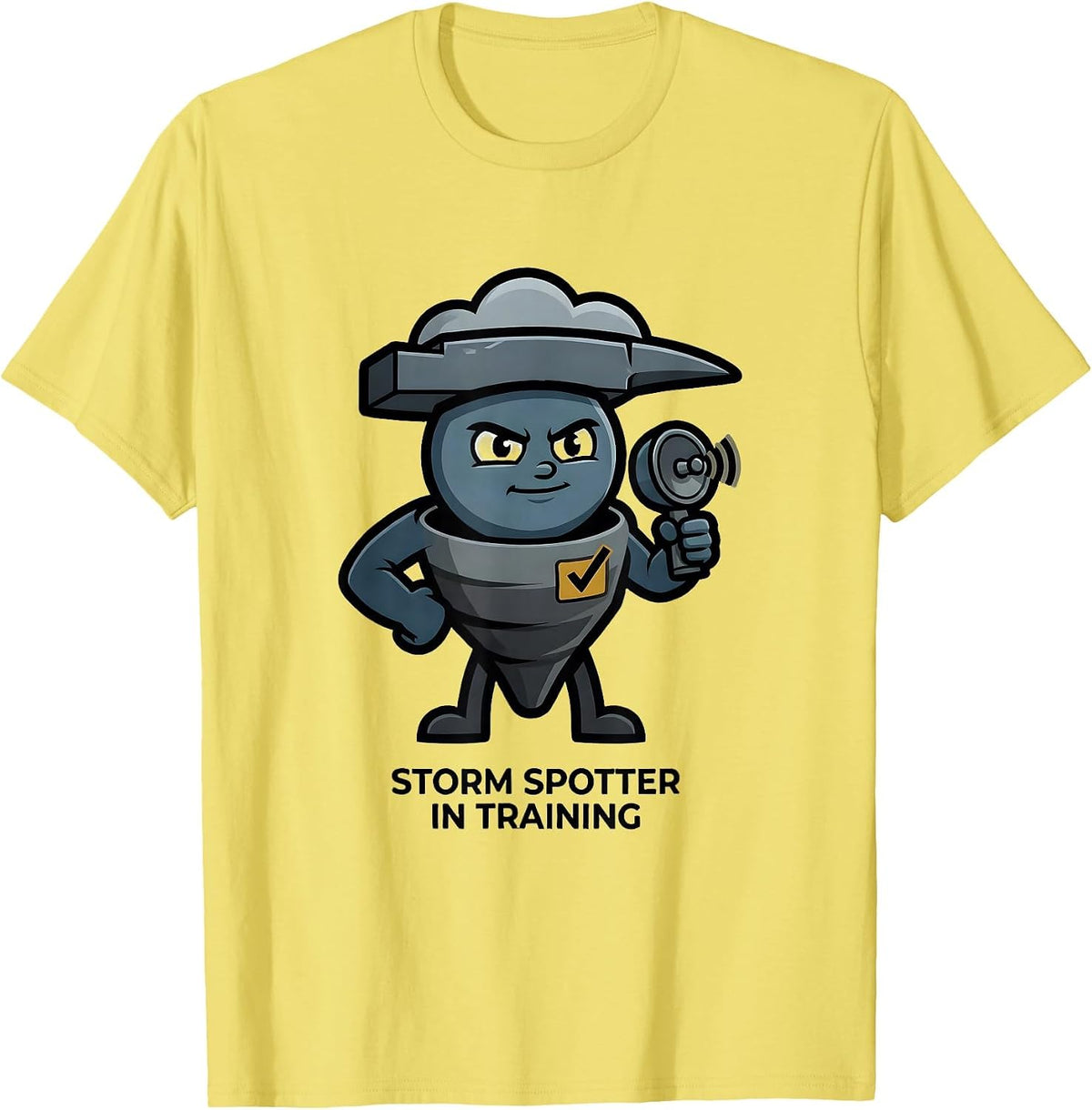 Men's Storm Spotter In Training Funny Meteorology Weather T-Shirt - Lemon Yellow