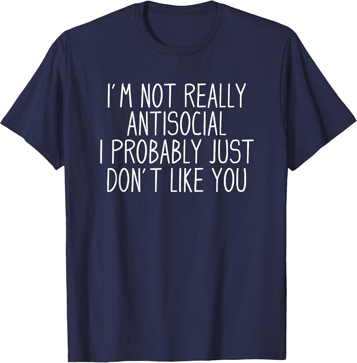Funny Introvert Antisocial T-Shirt - Navy Blue