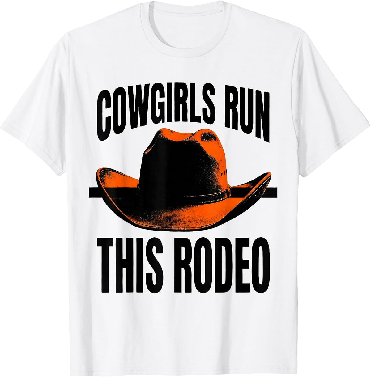 Men's Cowgirls Run This Rodeo Western Design T-Shirt - White