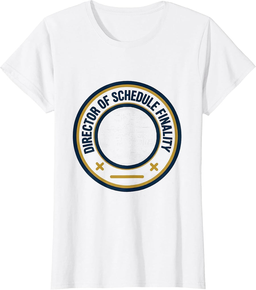 Women's Director Of Schedule Finality Groovy School Counselor Humor T-Shirt - White