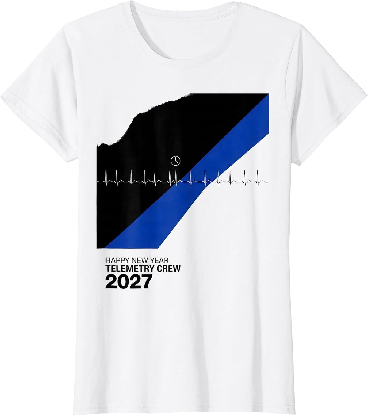 Women's Happy New Year, Telemetry Crew 2027 Nurse New Year Shift T-Shirt - White