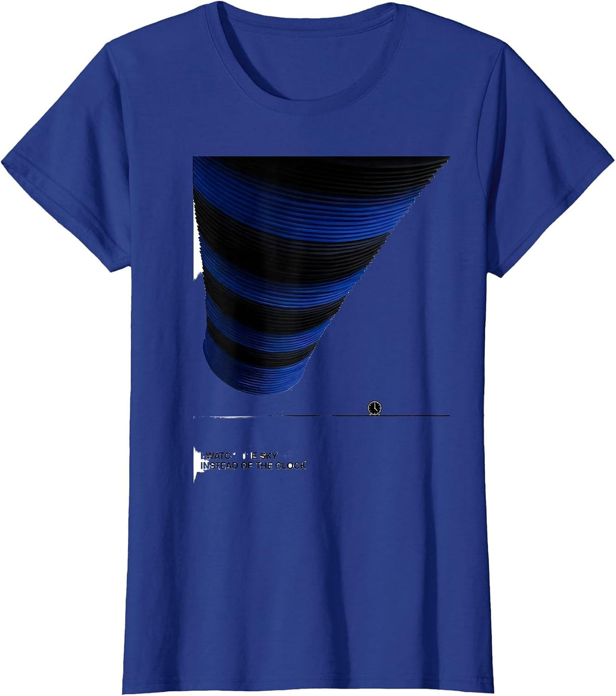 Women's I Watch The Sky Instead Of The Clock Funny Meteorology Gift T-Shirt - Royal Blue