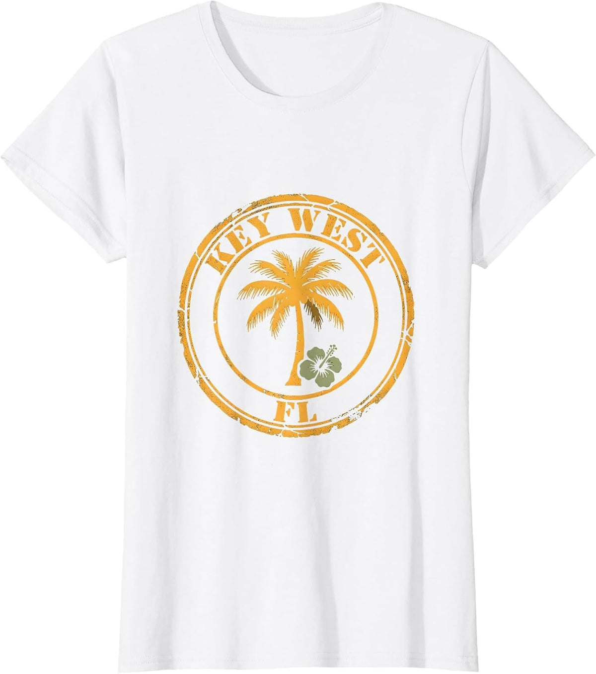 Women's KEY WEST FL Boho Tropical Souvenir Shirt Florida Vacation T-Shirt - White