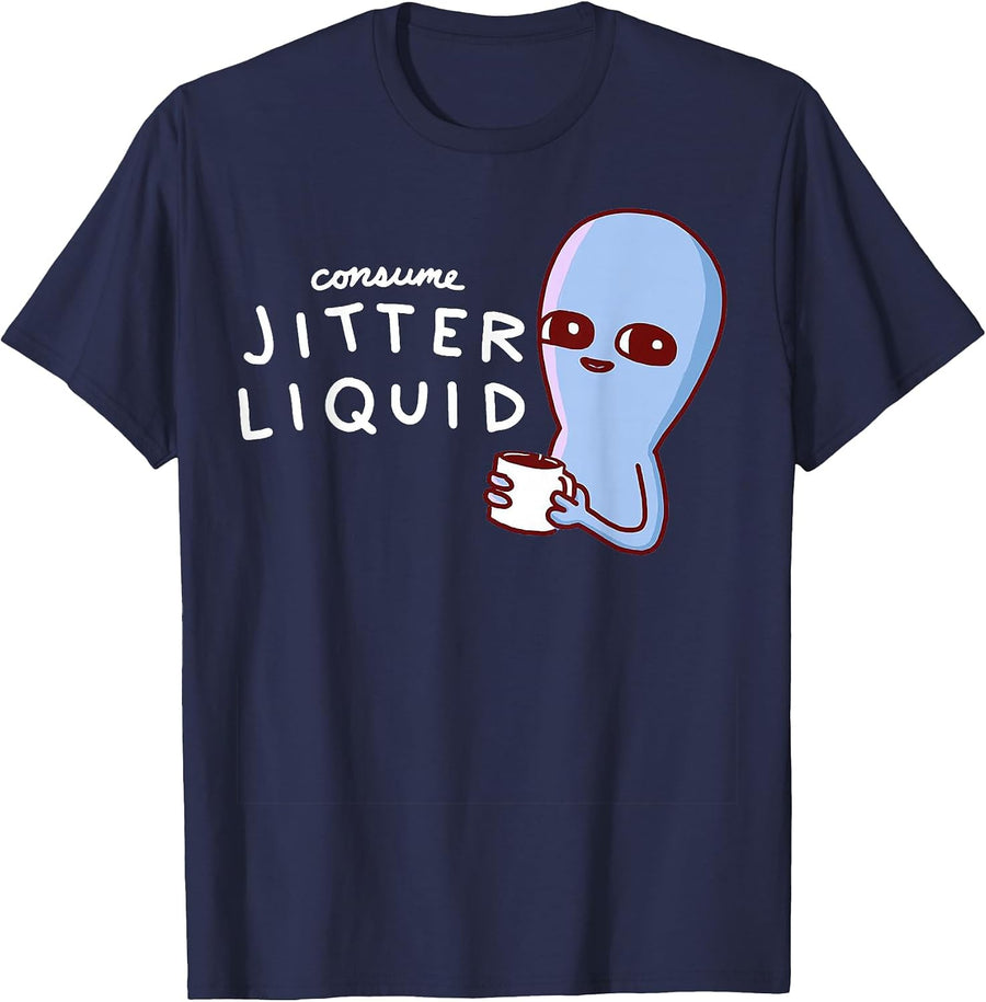 Consume Jitter Liquid Allien T-Shirt - Navy Blue