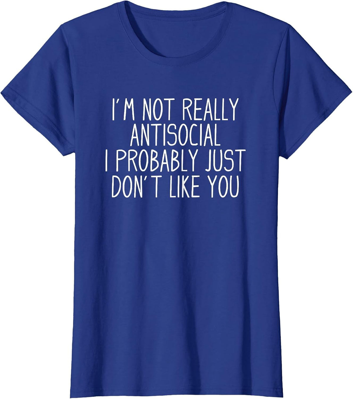 Funny Introvert Antisocial T-Shirt - Royal Blue