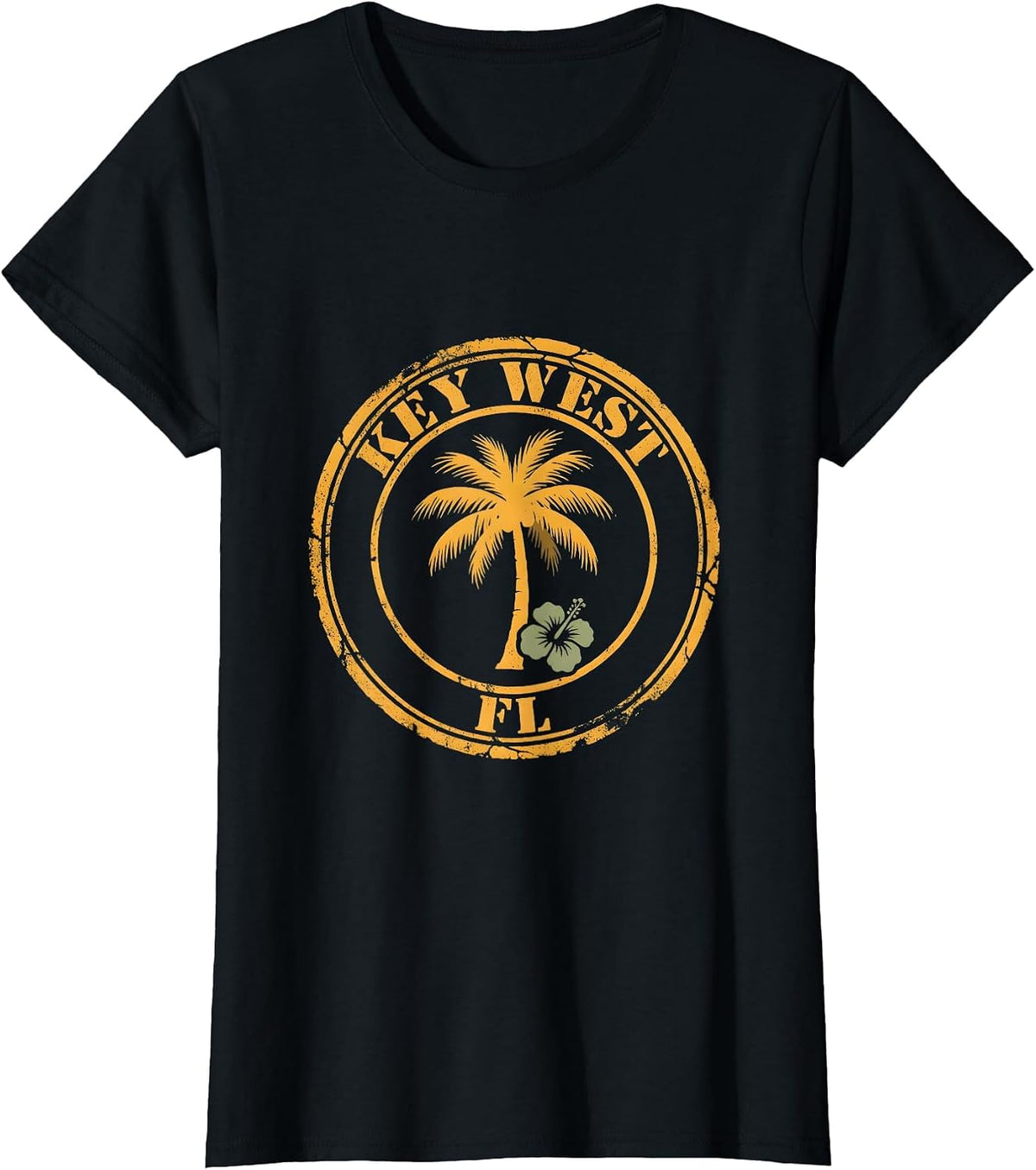 Women's KEY WEST FL Boho Tropical Souvenir Shirt Florida Vacation T-Shirt - Black
