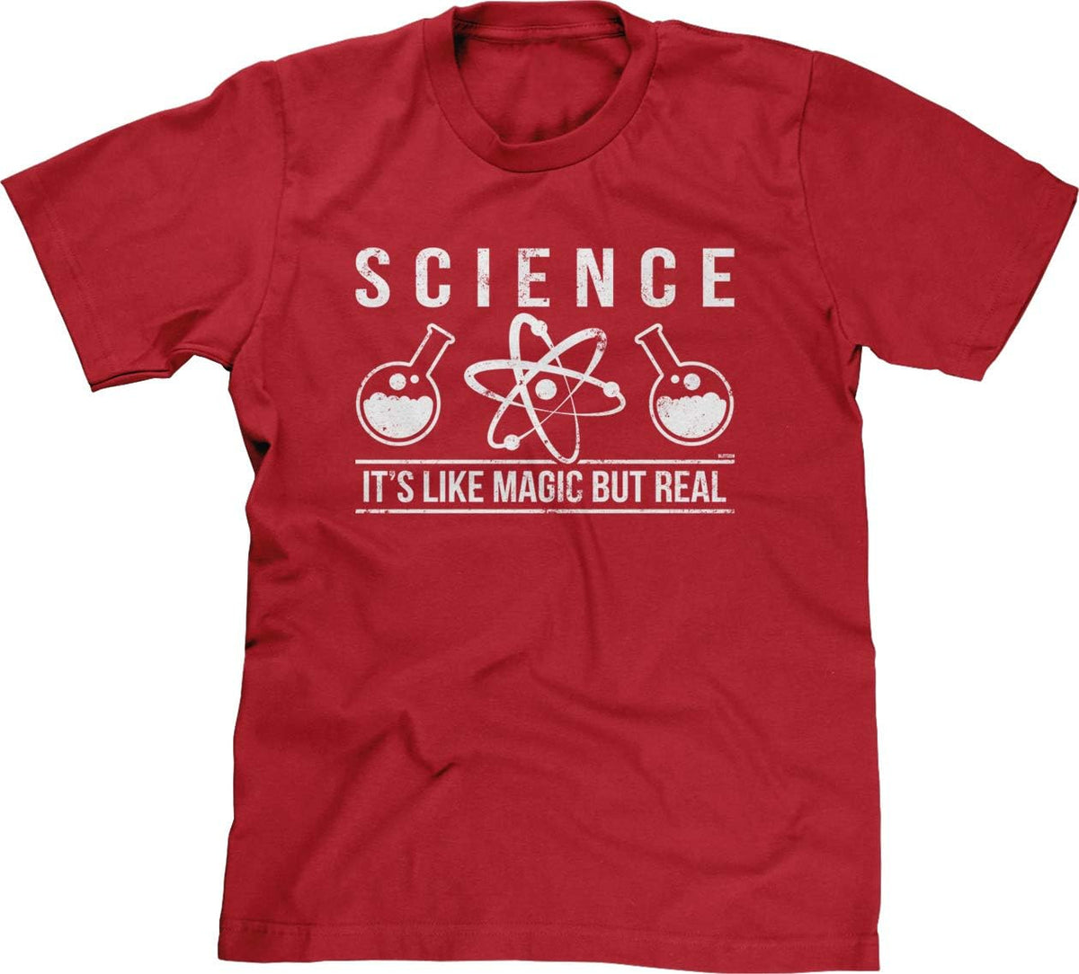 Science It's Like Magic But Real Mens T-Shirt - Red