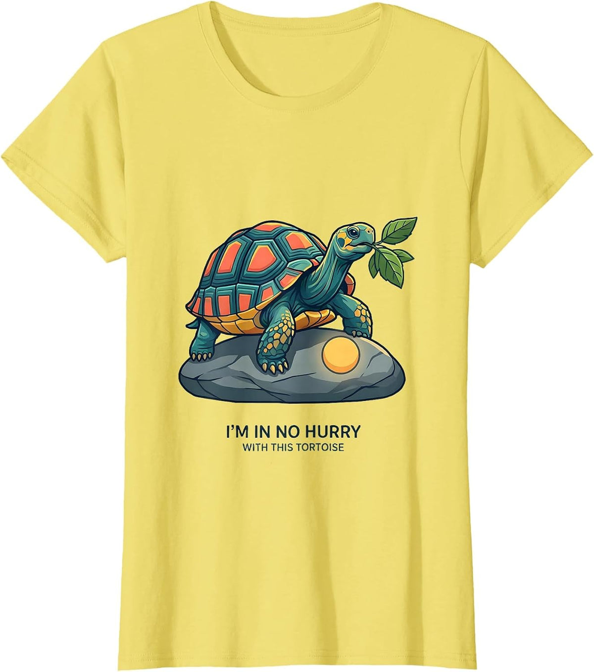 I'm In No Hurry With This Tortoise Funny Tortoise Lover Pet T-Shirt - Lemon Yellow