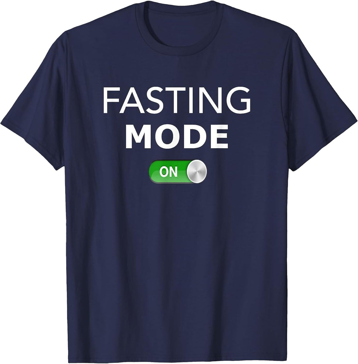 Fasting Mode ON T-Shirt I Funny Ramadan Quote Muslim Shirt T-Shirt - Navy Blue
