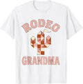 Men's Rodeo Grandma Quilted Patchwork Cowgirl Birthday Party T-Shirt - White