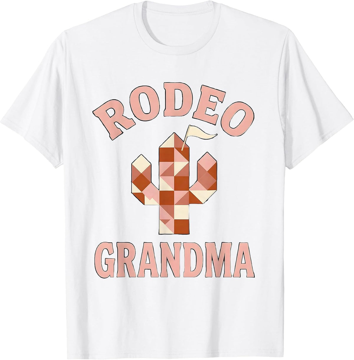 Men's Rodeo Grandma Quilted Patchwork Cowgirl Birthday Party T-Shirt - White