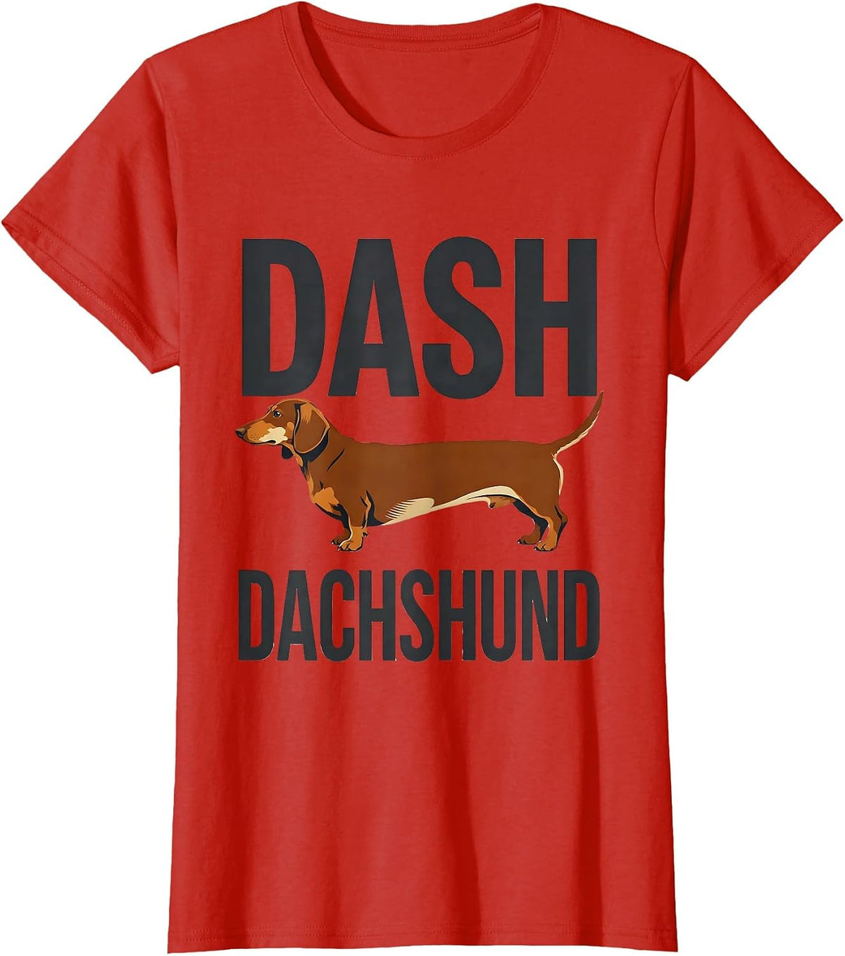 Dash Dachshund Funny Grammar Teacher Pun English Humor T-Shirt - Red