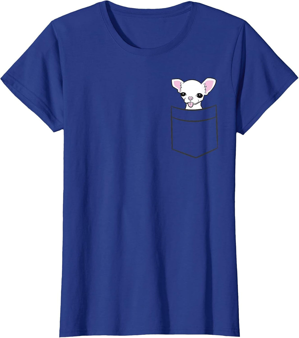 Chihuahua Dog in Pocket Funny Chihuahua T-Shirt - Royal Blue