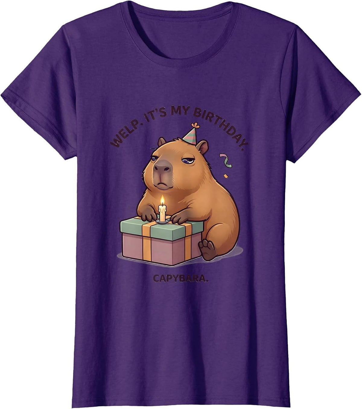 Women's welp it's my birthday capybara cute kawaii birthday girl T-Shirt - Purple
