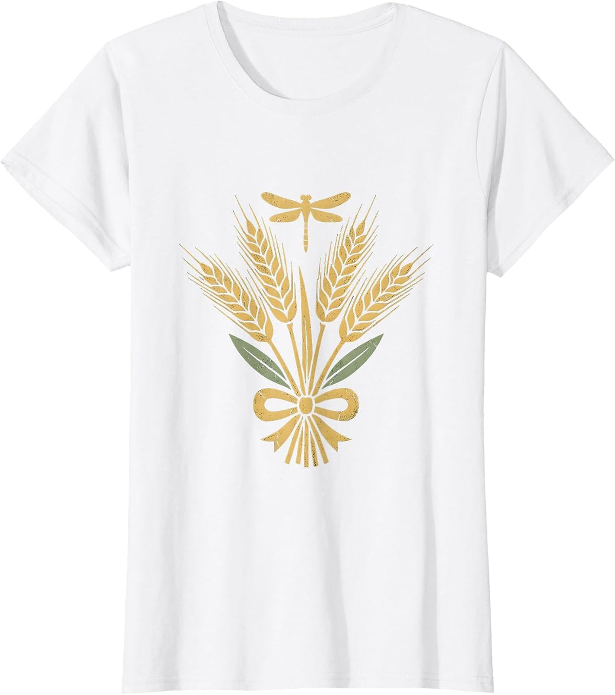 Labor Day Woman Farmer Harvesting Wheat Field T-Shirt - White