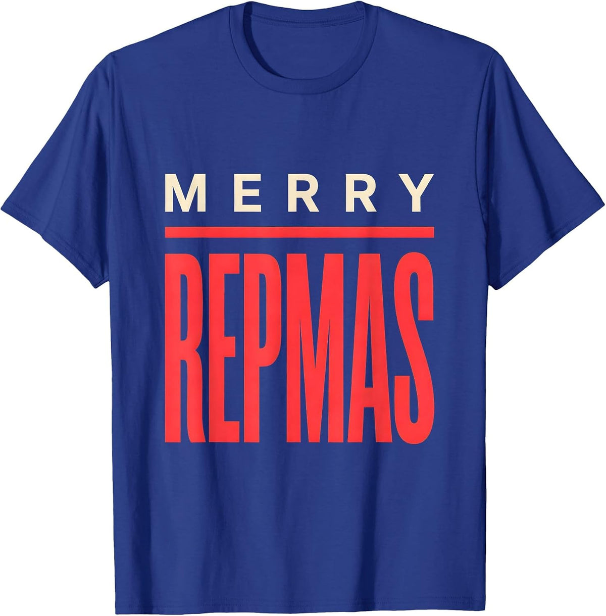 Men's Merry Repmas Funny Christmas Gym Weightlifting Fitness Gift T-Shirt - Royal Blue