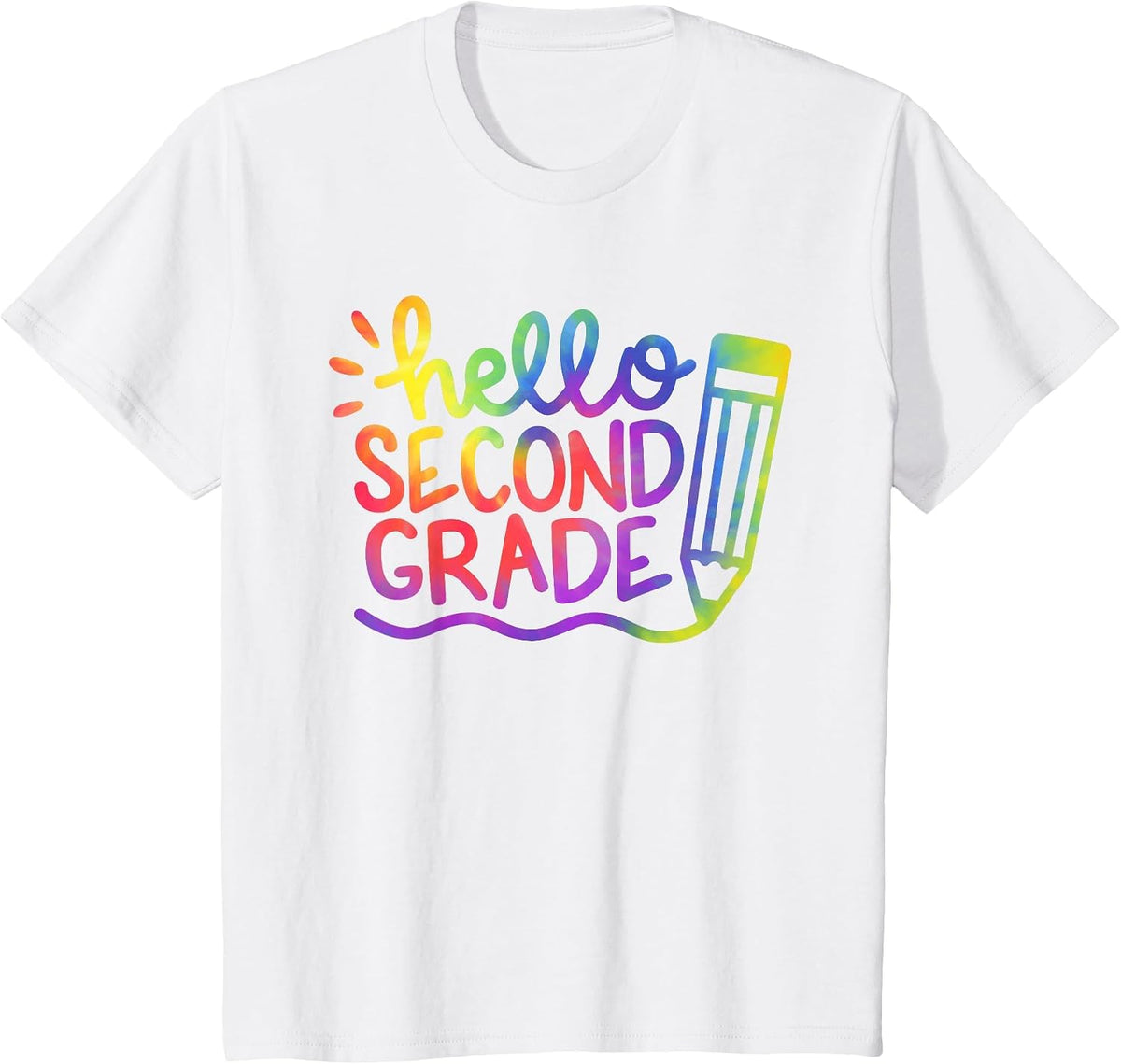 Hello 2nd Grade Second Grade Teacher Tie Dye Back to School T-Shirt - White
