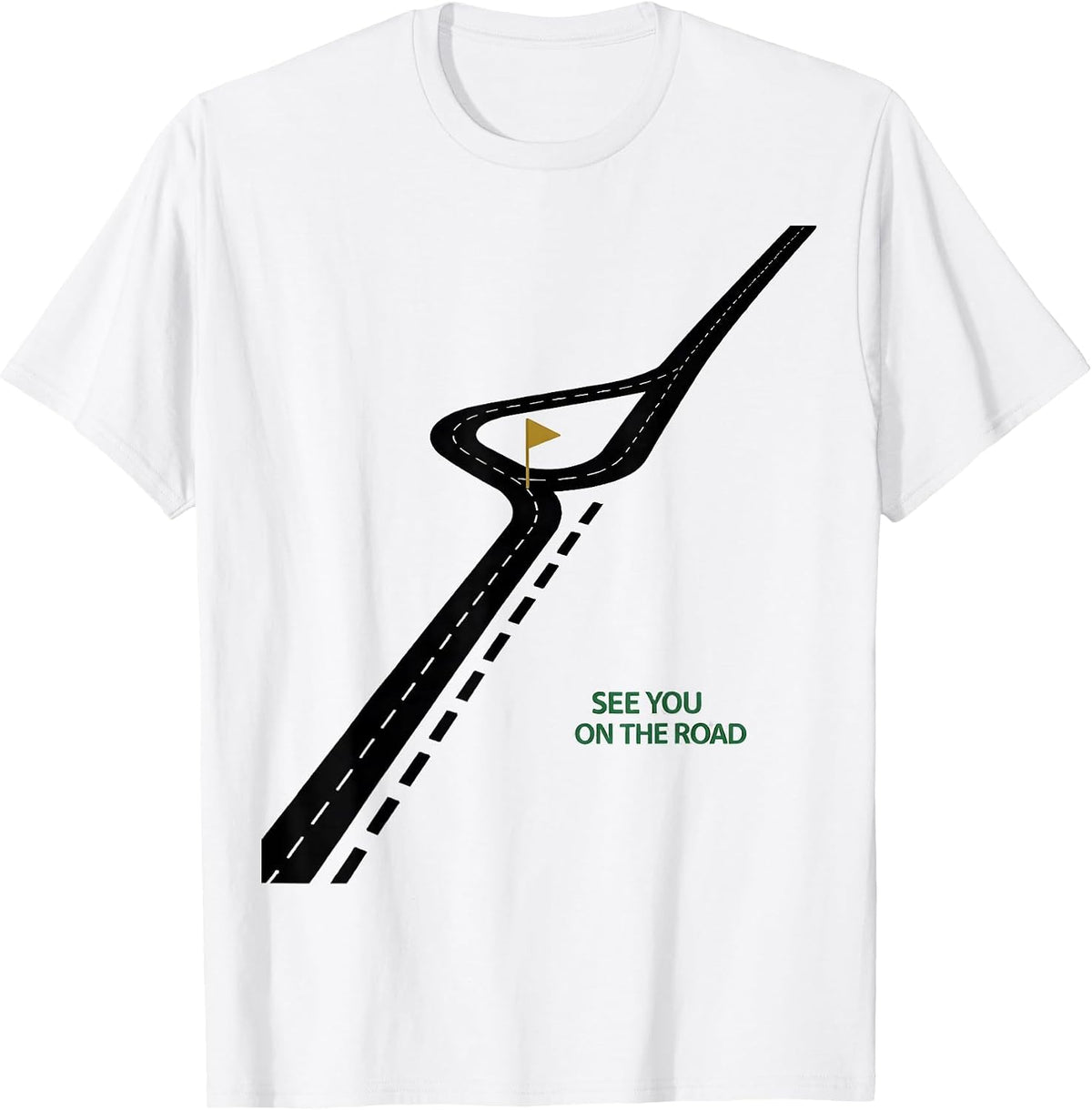 Men's See You On The Road Geometric Caribbean Carnival Jamaican T-Shirt - White