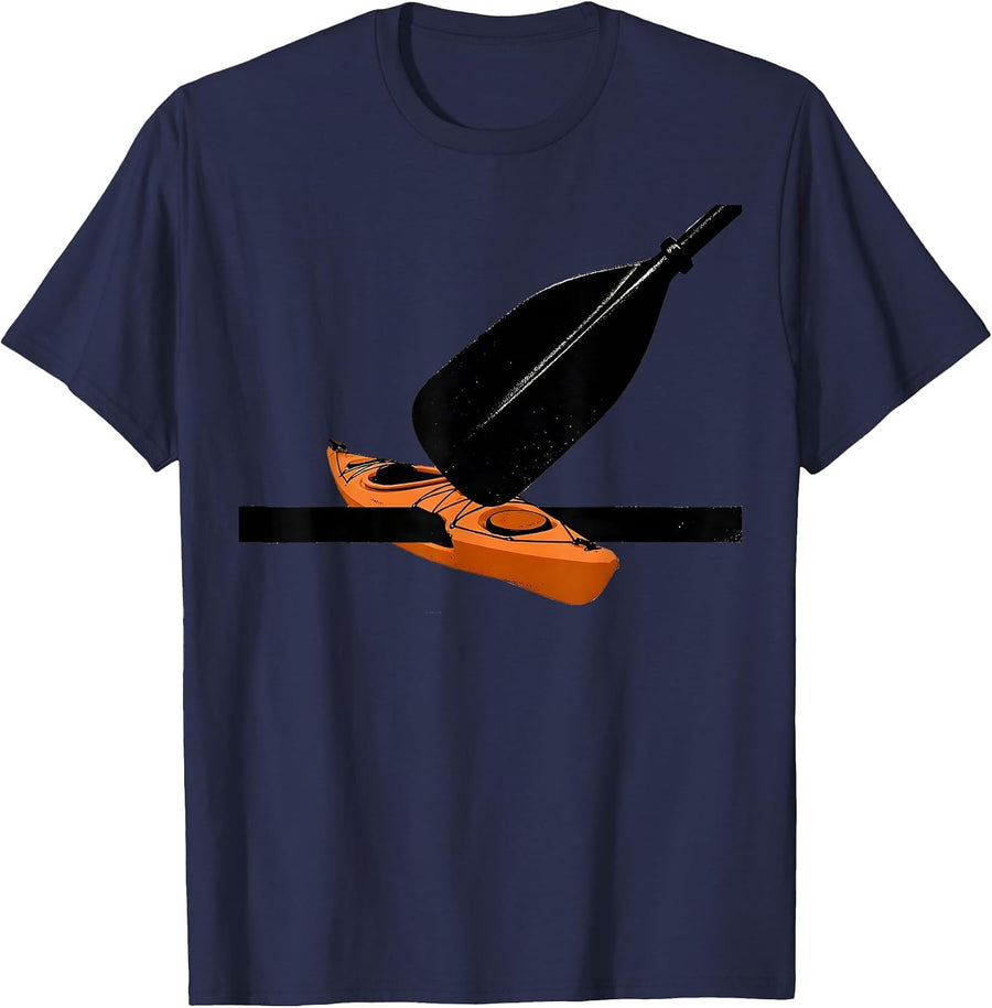 Kayak Blade Kayak Lover Humor Gift T-Shirt - Navy Blue