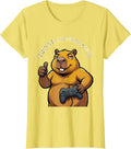 Women's Certified Capybara Gamer Funny Video Games Capybara Gamer T-Shirt - Lemon Yellow