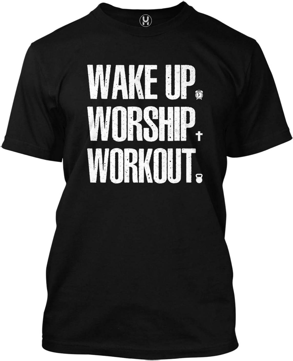Haase Unlimited Wake Up. Worship. Workout. - Gym Routine Men's T-Shirt - Black