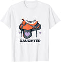 Rodeo Daughter Cute Cowgirl Family Birthday Party Matching T-Shirt - White