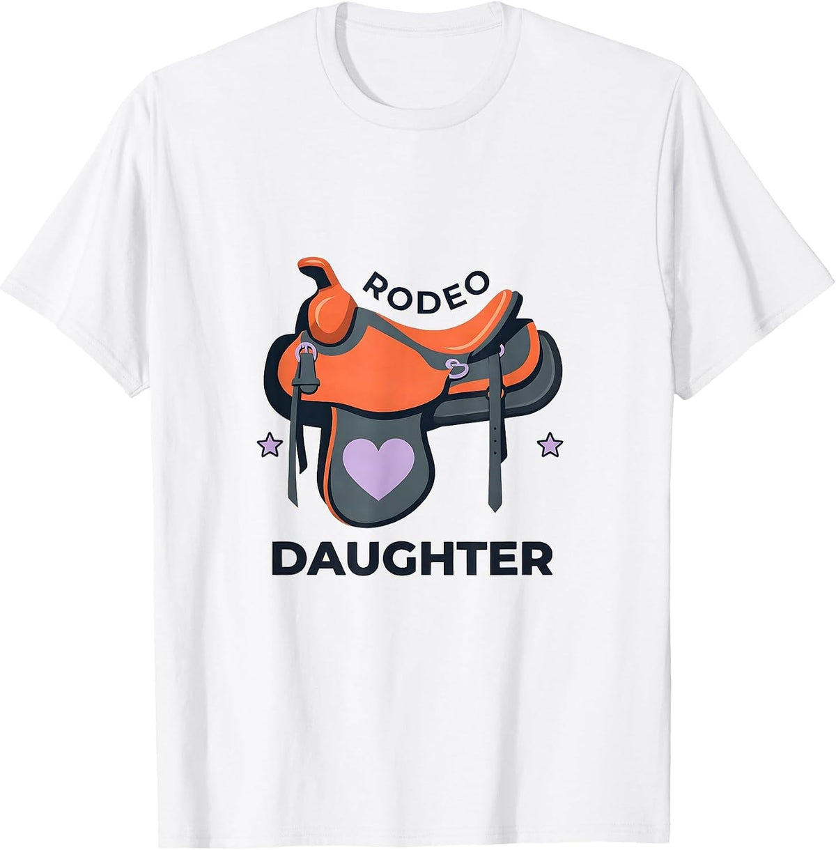 Rodeo Daughter Cute Cowgirl Family Birthday Party Matching T-Shirt - White
