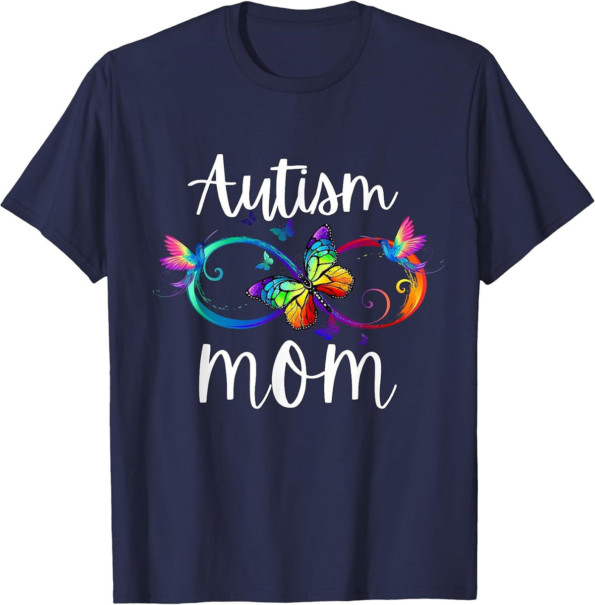 Autism Mom Neurodiversity ADHD ASD Autism Awareness T-Shirt - Navy Blue