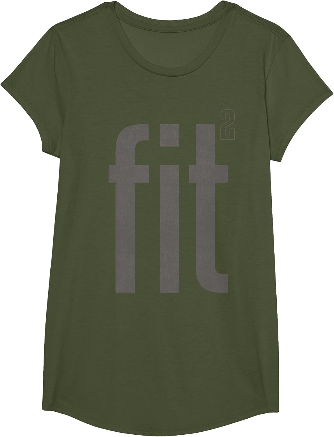 Y2K Fitness Quote Gym Training Discipline Yoga Sport Workout T-Shirt - Girls Olive Green
