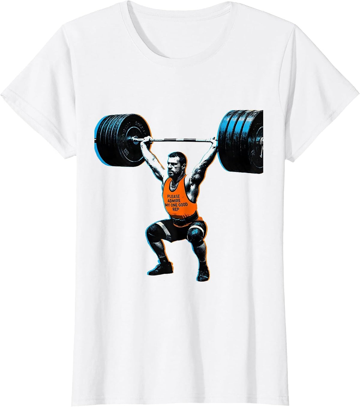Please Admire My One Good Rep Funny Gym Weightlifting T-Shirt - White