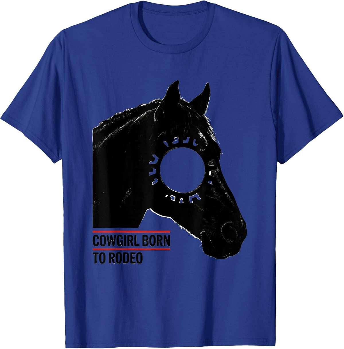 Cowgirl Born To Rodeo Vintage Western Retro Western Pride T-Shirt - Royal Blue