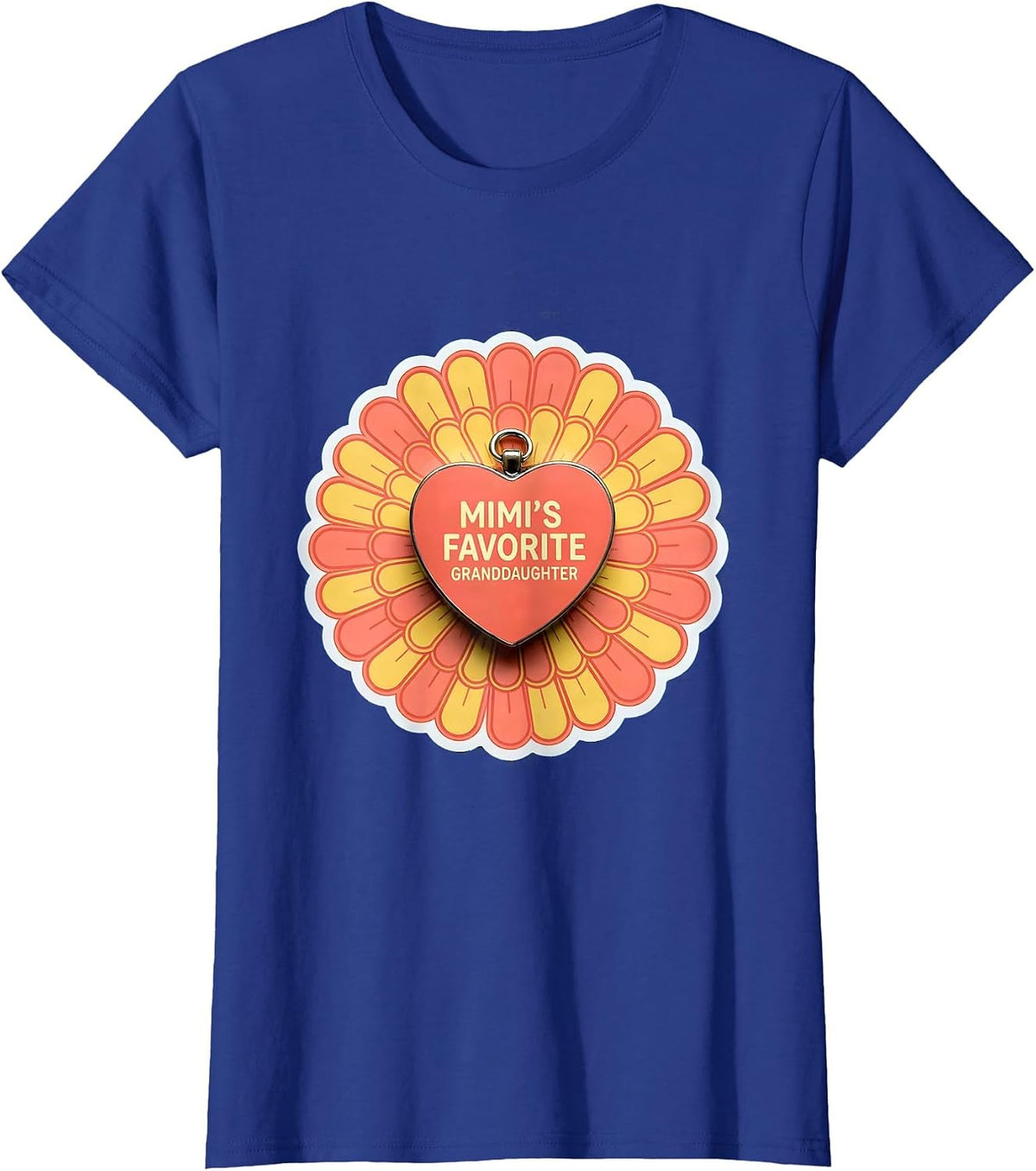 Women's Mimi's Favorite Granddaughter Funny Grandma Grandchild T-Shirt - Royal Blue