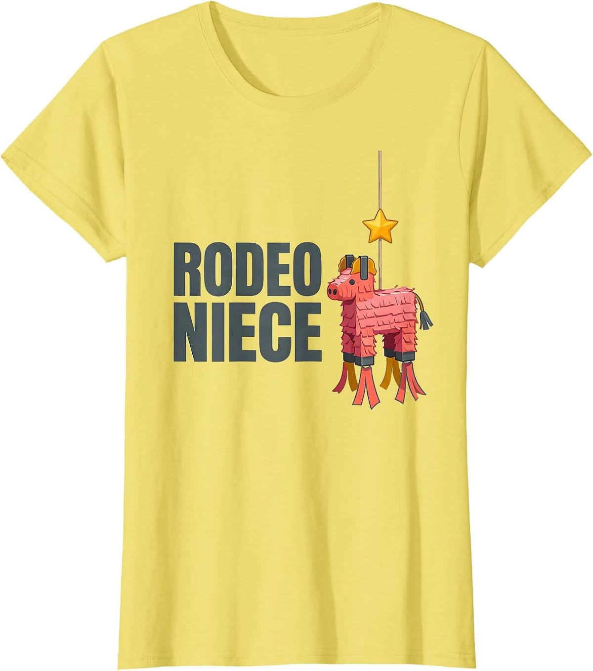 Rodeo Niece Pink Boots Coquette CowGirl Birthday Party T-Shirt - Lemon Yellow