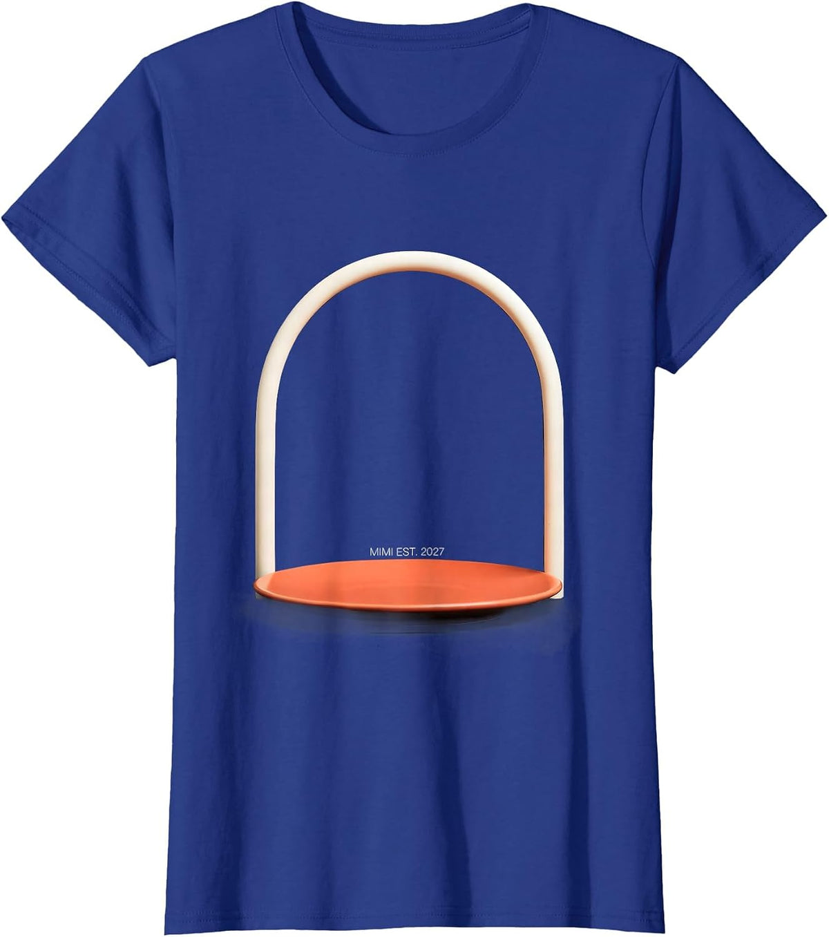 Women's Mimi Est. 2027 New Grandma Pregnancy Announcement Countdown T-Shirt - Royal Blue