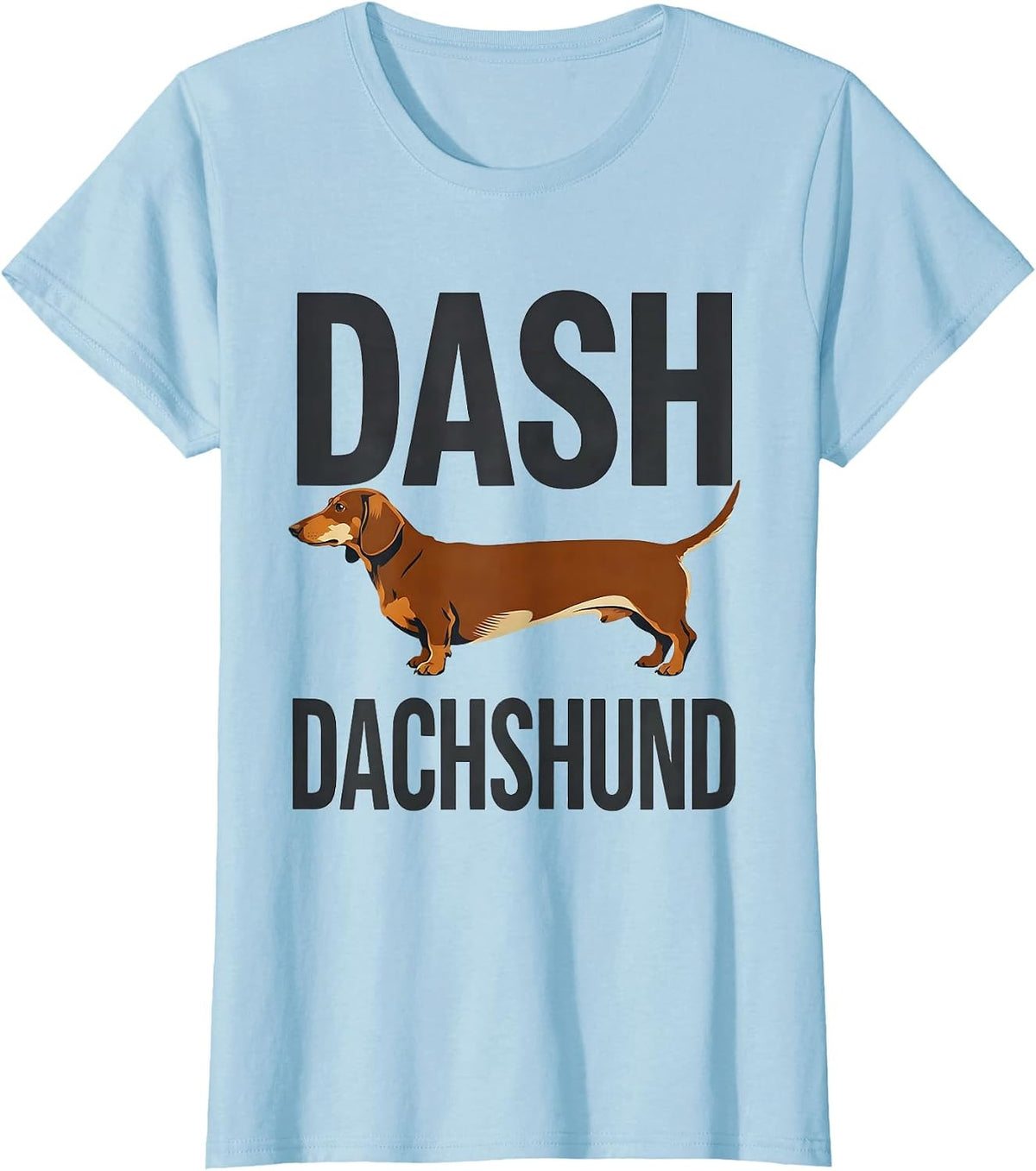 Dash Dachshund Funny Grammar Teacher Pun English Humor T-Shirt - Baby Blue