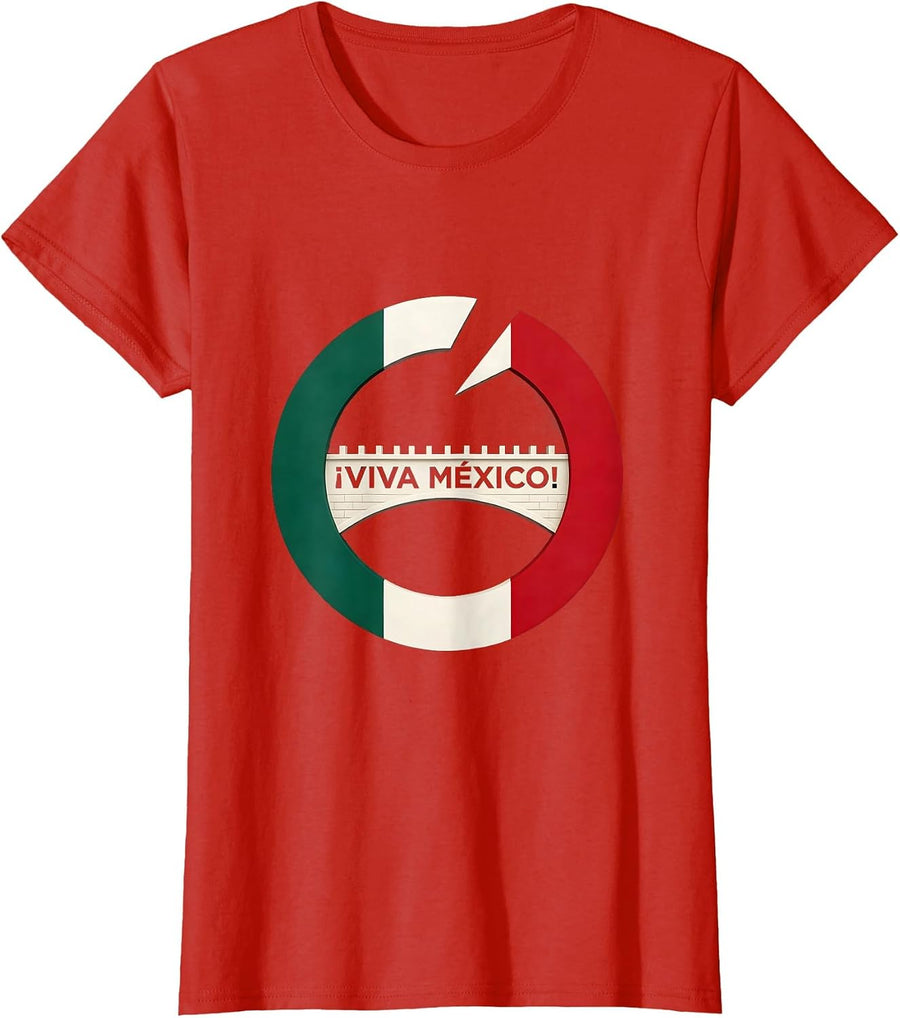Women's ¡Viva México! Patriotic Mexican Heritage Pride Kids T-Shirt - Red