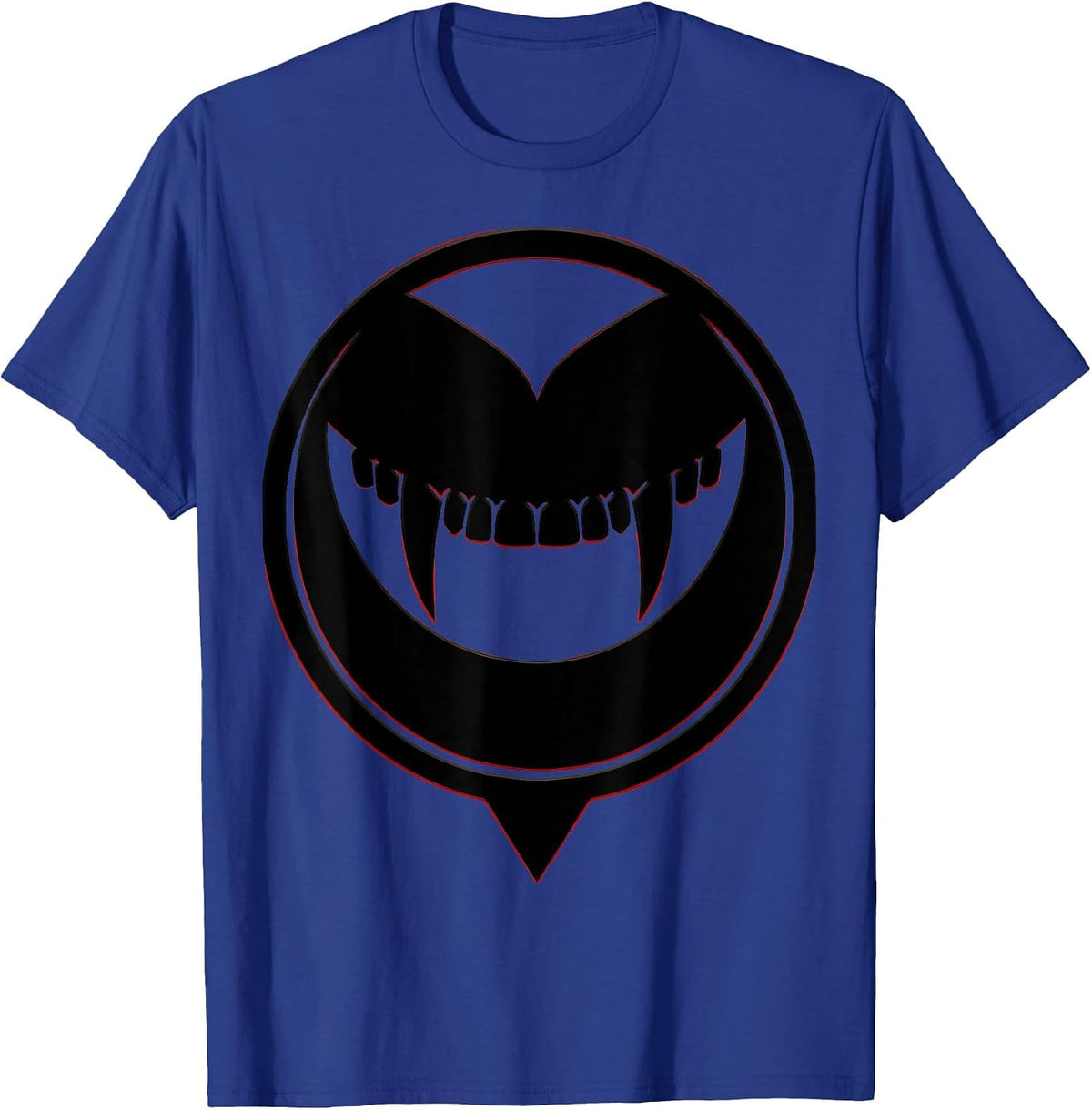 Vampire Fangs Dental Halloween Illustration T-Shirt - Royal Blue