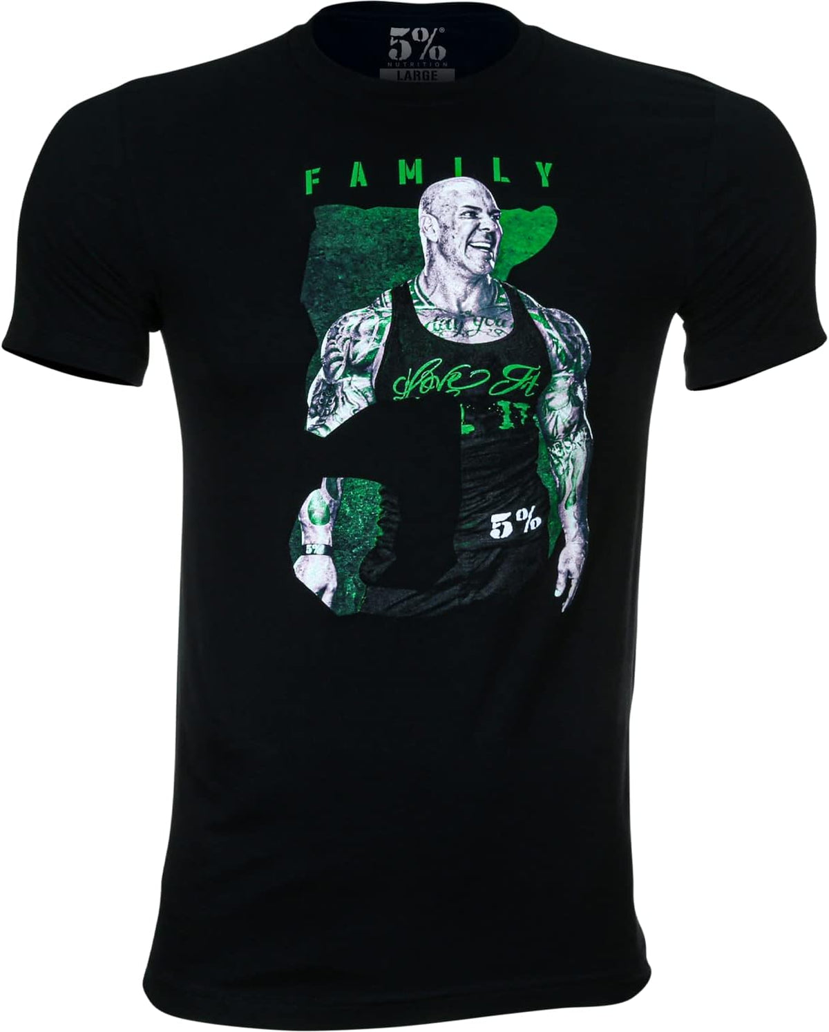 5% Nutrition Rich Piana RP Family Black T-Shirt #271 XL - As Pictured