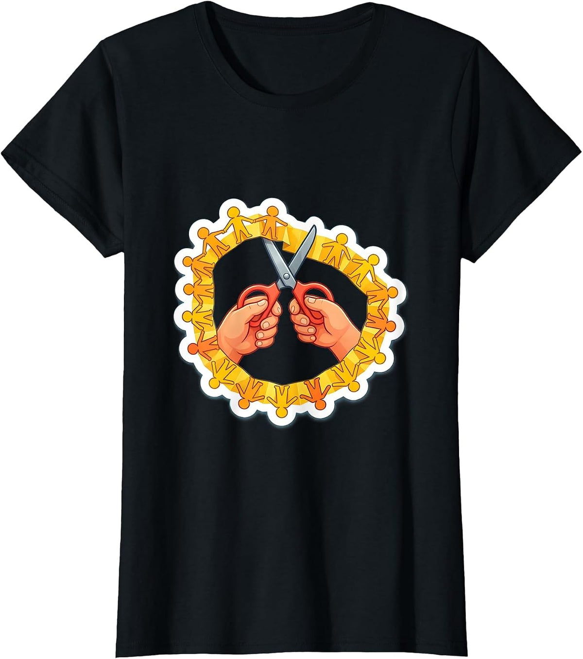 PreK Teacher Paper Chain Kids Graphic T-Shirt - Black