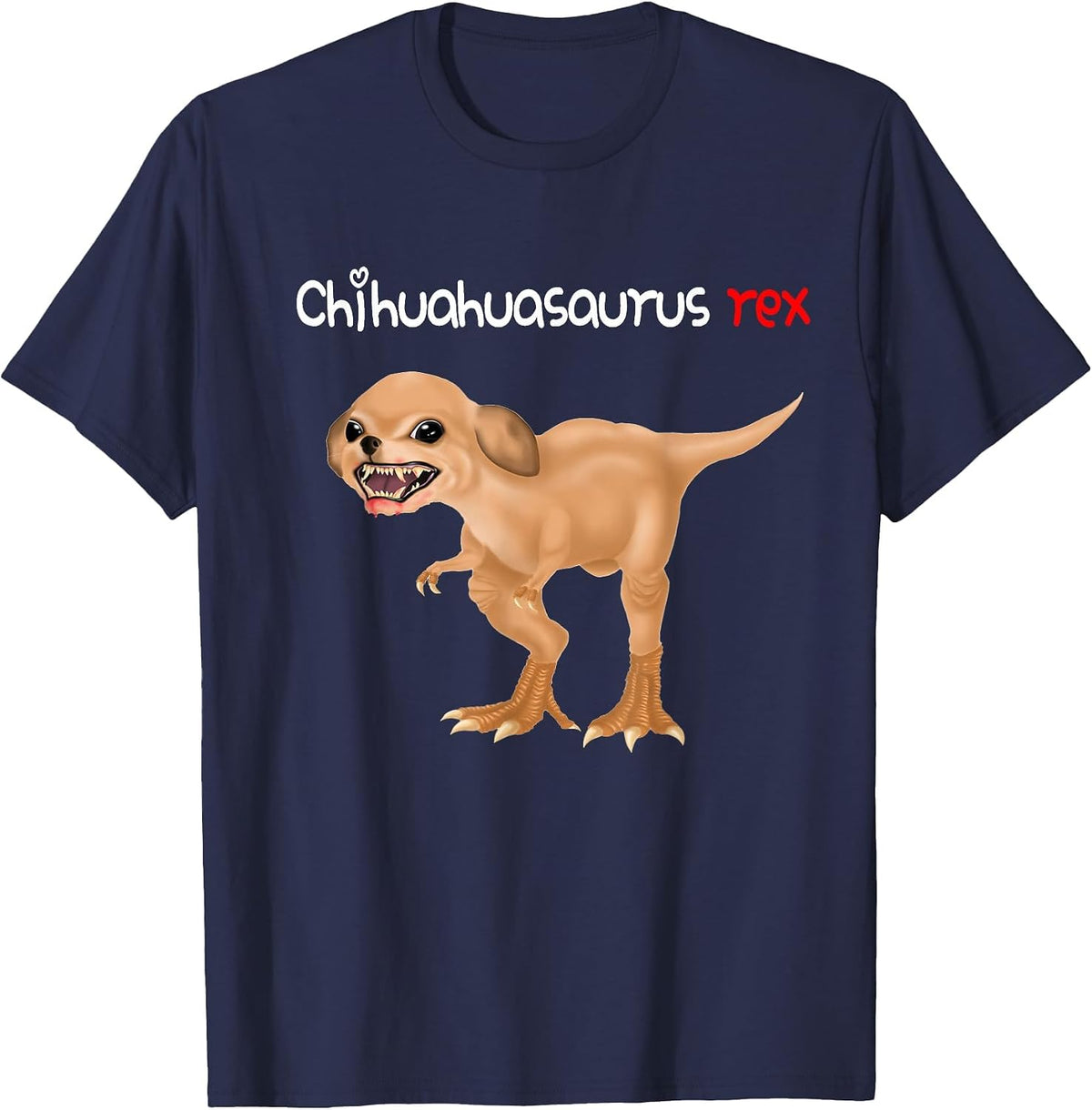 Chihuahua Shirts Chihuahuasaurus Rex T-Shirt - Navy Blue