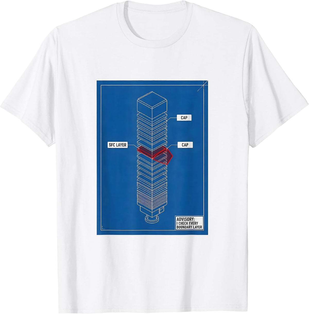 Men's Advisory: I Check Every Boundary Layer Technical Meteorology T-Shirt - White