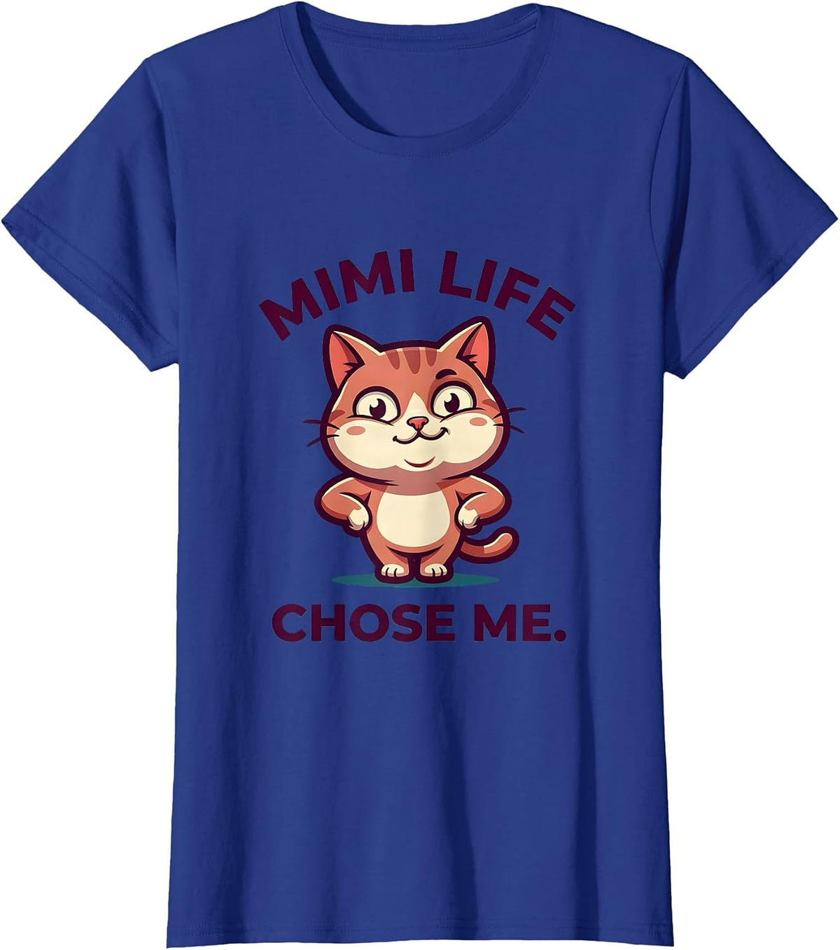 Women's Mimi Life Chose Me Grandma Quote Design T-Shirt - Royal Blue