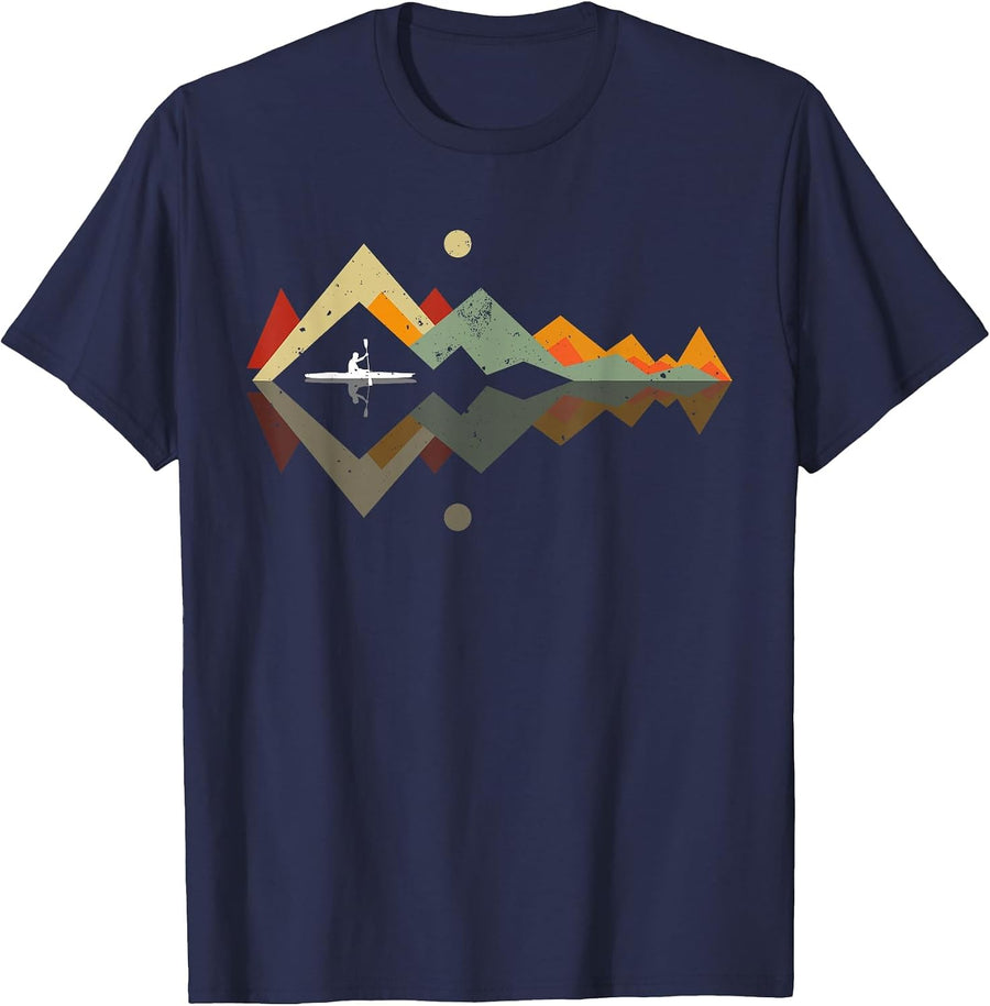 Watersports Kayaking Kayaker Canoeing T-Shirt - Navy Blue
