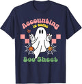 This is Boo Sheet Accounting Halloween Costume Men Women T-Shirt - Navy Blue