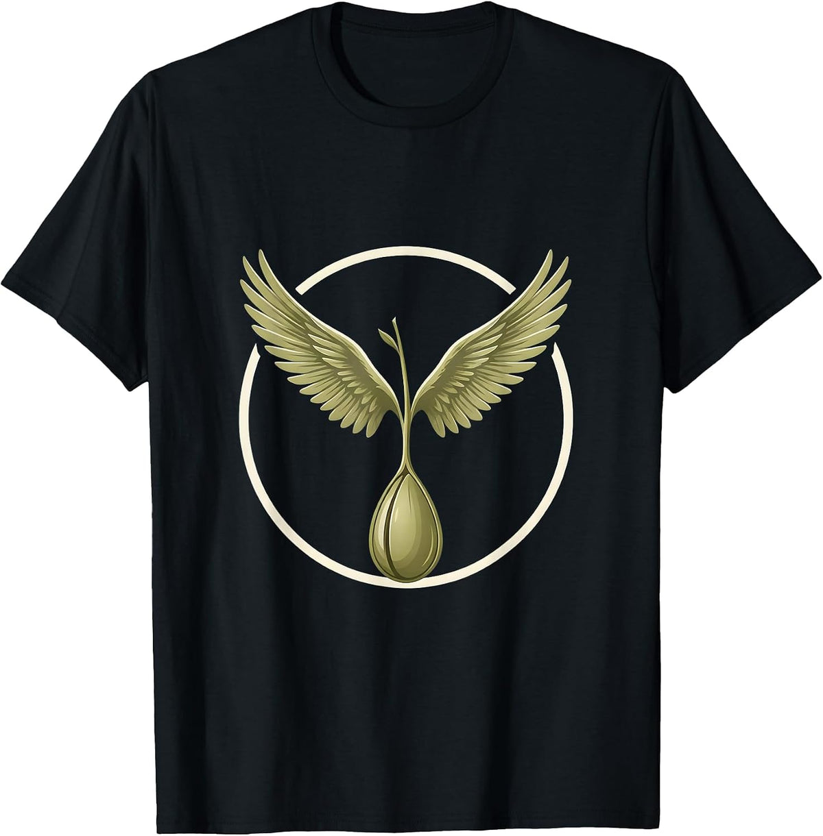Men's School Counselor Sprouting Wings Growth Design T-Shirt - Black
