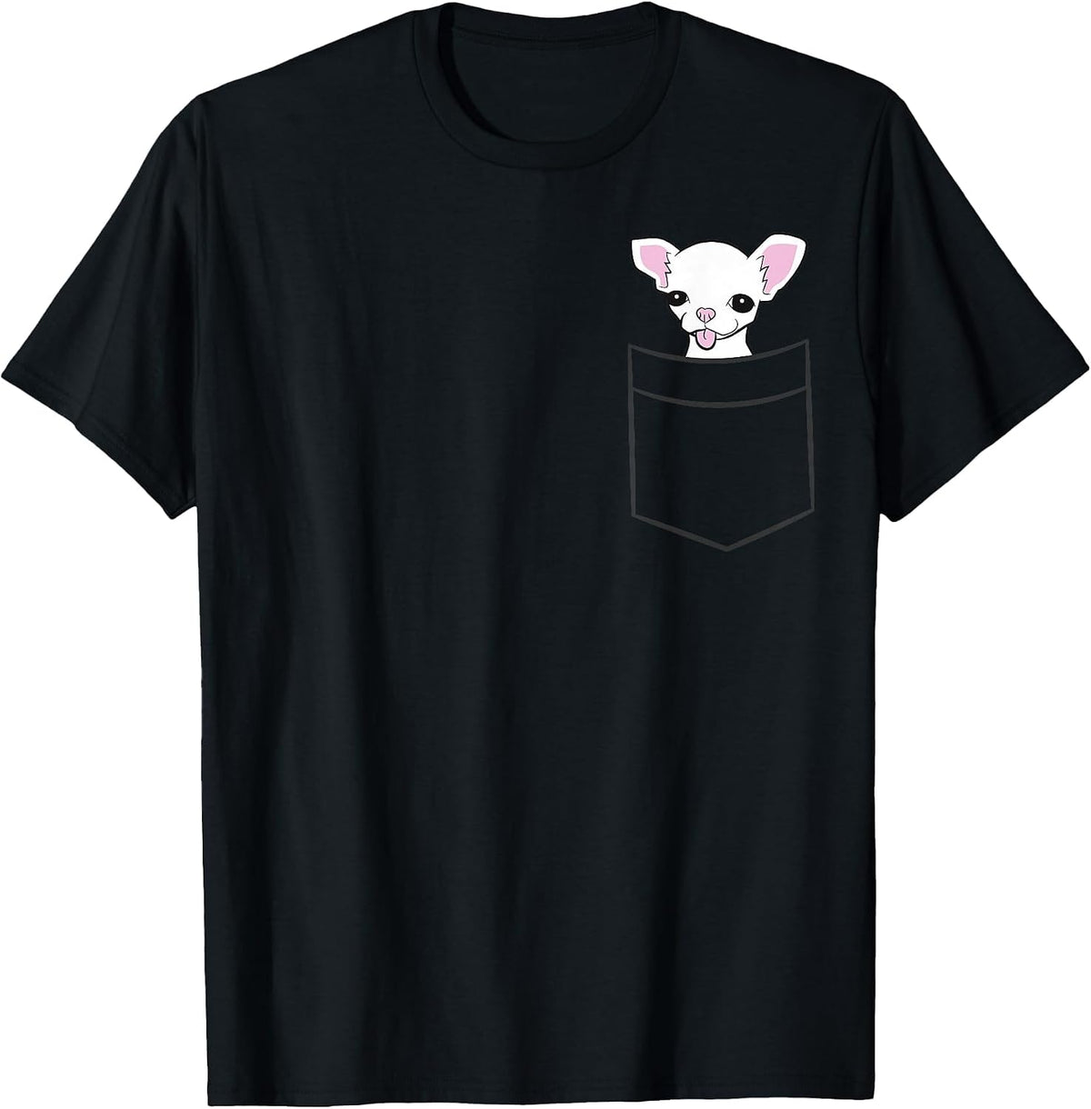 Chihuahua Dog in Pocket Funny Chihuahua T-Shirt - Black