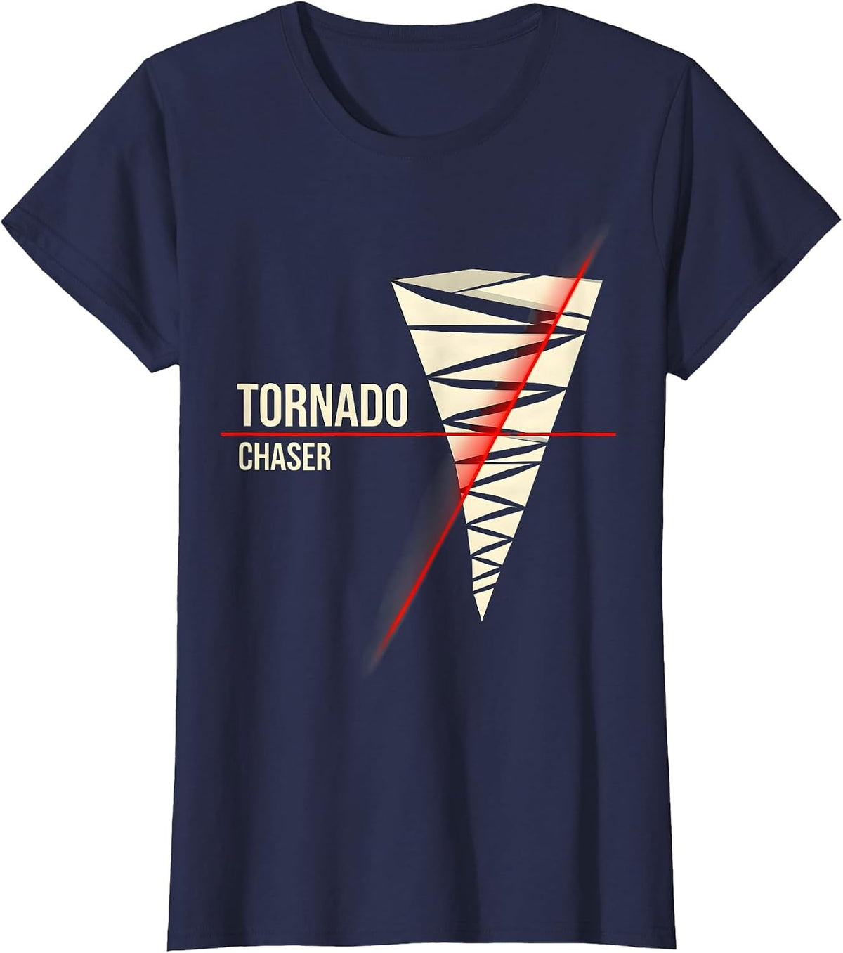 Women's Tornado Chaser Swiss International Meteorology Enthusiast T-Shirt - Navy Blue