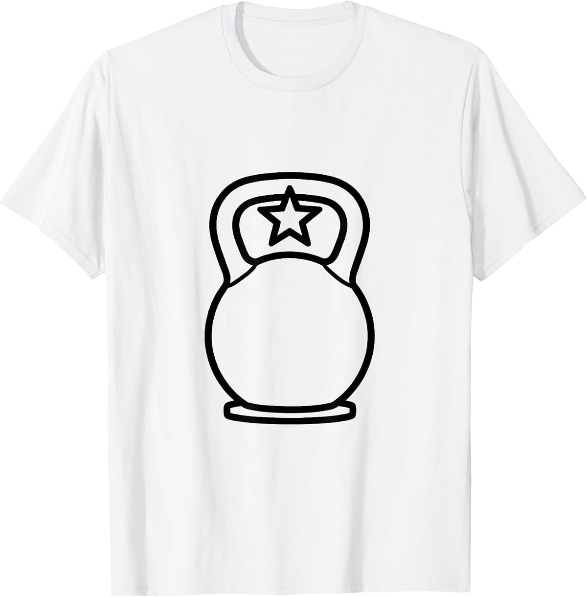 Men's Kettlebell Star Gym Christmas Fitness Humor T-Shirt - White