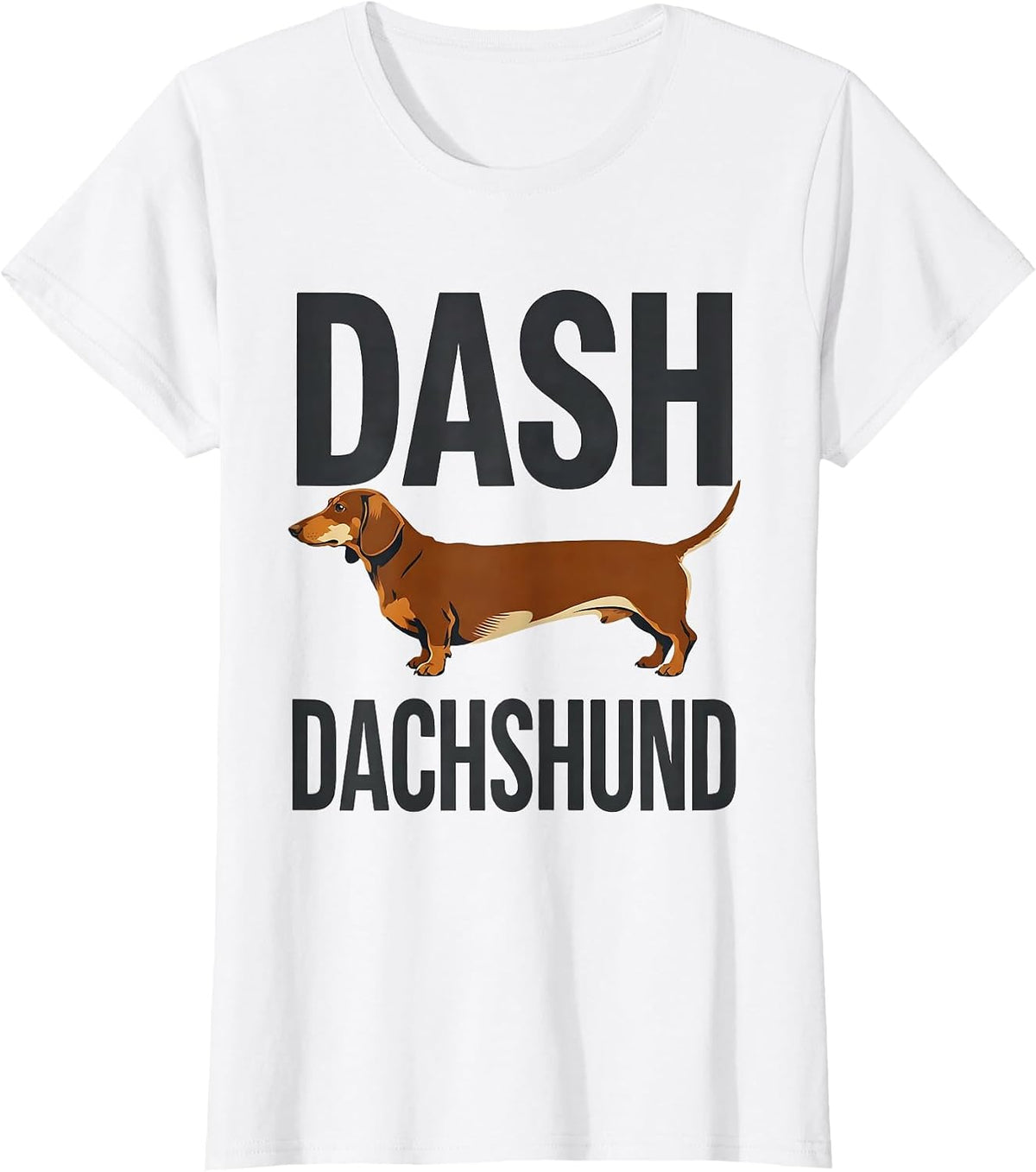 Dash Dachshund Funny Grammar Teacher Pun English Humor T-Shirt - White